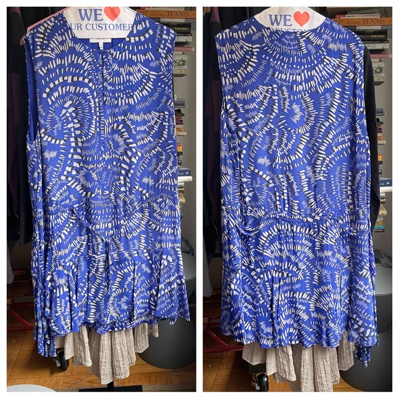 Reiss Dresses & Skirts - REISS Elsie Geo Print Dress - Blue, EUC, Freshly dry cleaned too! US14 EU46 UK18